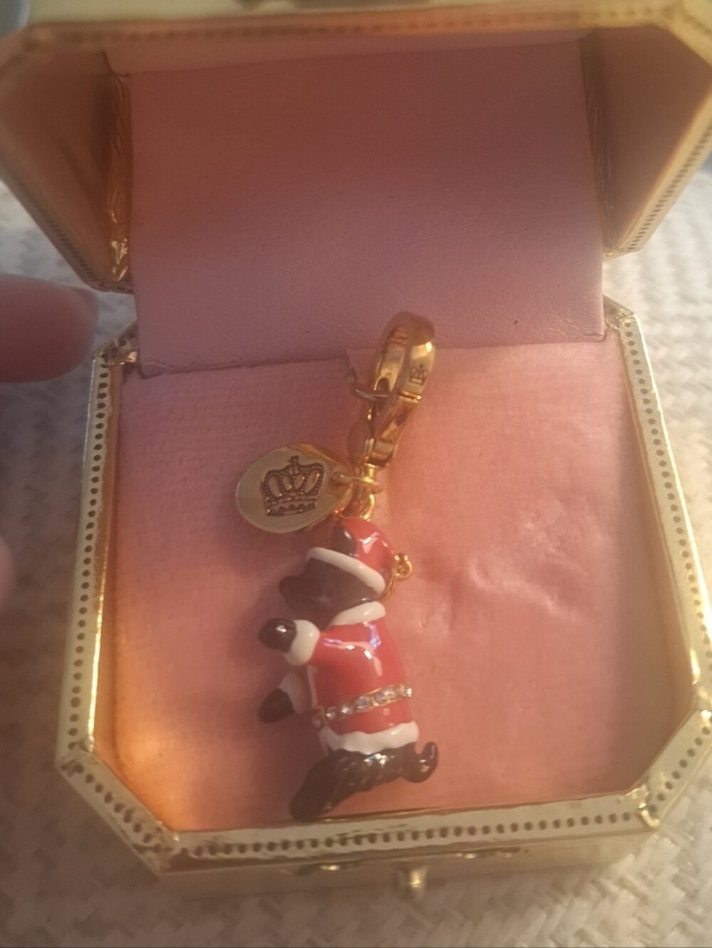 Juicy Couture Santa Yorkie Charm 2009 Limited Edition